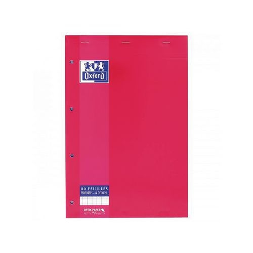 OXFORD Bloc-Notes Color Life A4+ Grands Carreaux Seyès 160 Pages Reliure Agrafée Tête Couverture Carte Coloris - Image 2