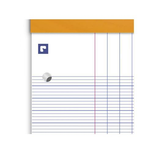 OXFORD Bloc-Notes Perforé Orange A4+ Grands carreaux Seyès 80 Feuilles Agrafées Couverture Carte Enduite Orang - Image 4