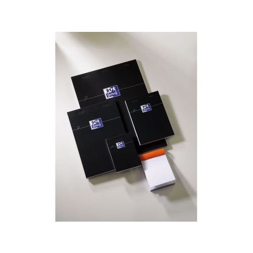 OXFORD Bloc-Notes Orange A4 Petits Carreaux 5mm 80 Feuilles Agrafées Couverture Carte Enduite Gris - Image 4