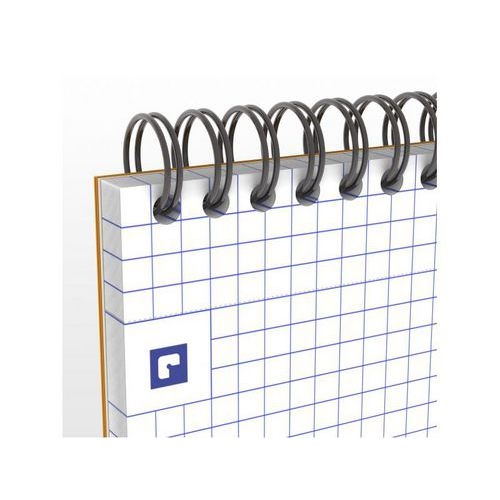 OXFORD Bloc-Notes Perforé Orange A4+ Petits Carreaux 5mm 80 Feuilles Reliure Intégrale Couverture Carte Enduit - Image 4