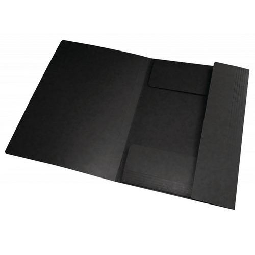 OXFORD Chemise 3 Rabats Top File + A4 avec Elastique Couverture Carte Noir - Image 2