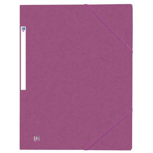 OXFORD Chemise 3 Rabats Top File + A4 avec Elastique Couverture Carte Prune - Image 5
