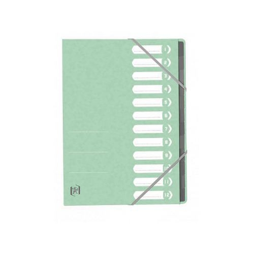 TRIEUR OXFORD TOP FILE+ A4 AGRAFE 12 POSITIONS ASSORTIS PASTEL - Image 2