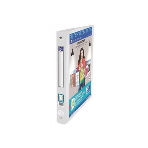 OXFORD Classeur Polyvision A4 Dos 30mm 4 Anneaux Ronds Couverture Polypro Opaque Coloris Assortis - Image 2