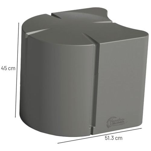 Pouf ovale Connexio - gris quartz - Image 3
