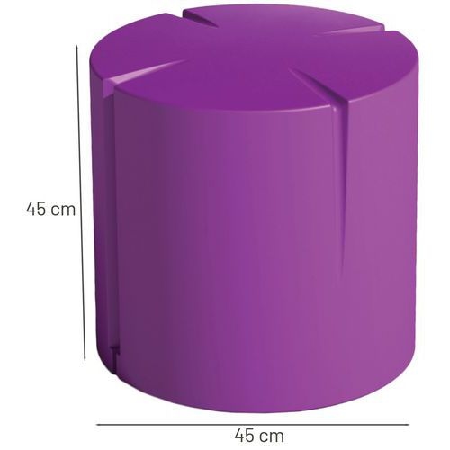 Pouf rond Connexio - violet - Image 4