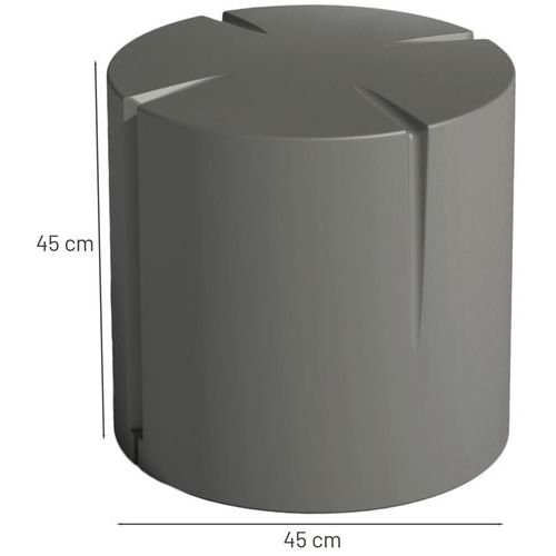 Pouf rond Connexio - gris quartz - Image 3