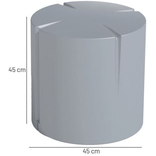 Pouf rond Connexio - gris fenêtre - Image 4