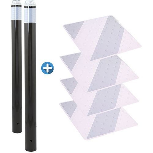 Kit piétons - poteaux lumineux gris et dalles gris/blanc - Image principale