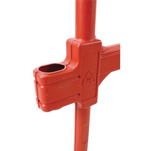 Barrière plastique avec pieds - 2000mm rouge - Image 6
