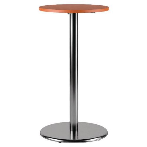 Mange-debout Menorca Ø 60 cm ht 110 cm stratifié 24 mm PC orange jaffa - chromé - Image principale