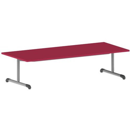 Table Bandana 180 x 80 cm fixe dégagement latéral stratifié Mobidecor - Image principale