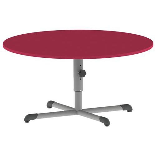Table Bandana ronde Ø 120 cm réglable piètement central stratifié - Image principale
