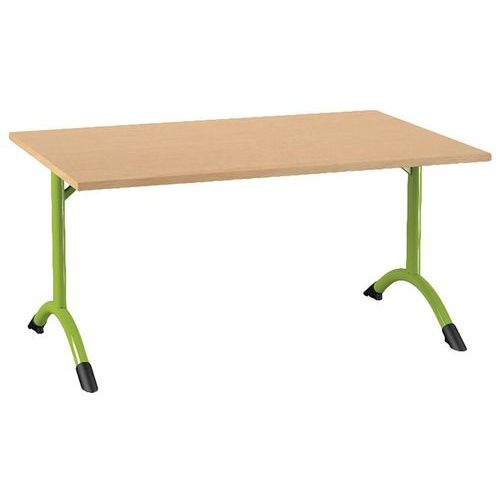 Table Sara rectangulaire 120 x 80 cm fixe dégagement latéral stratifié - Image principale