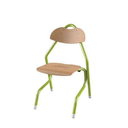 Chaise Tempo AST coque bois naturel piètement alu Mobidecor - Image 7