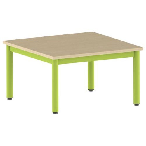 Table Carélie carrée 80 x 80 cm fixe 4 pieds stratifié Mobidecor - Image 7