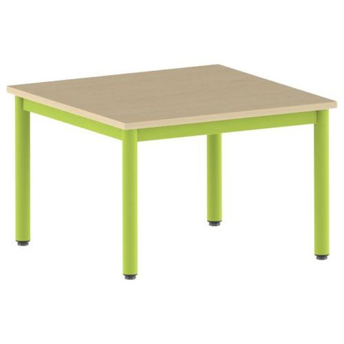 Table Carélie carrée 80 x 80 cm fixe 4 pieds stratifié Mobidecor - Image 9