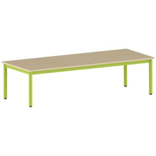 Table Carélie rectangulaire 200 x 80 cm fixe 4 pieds stratifié - Image 4