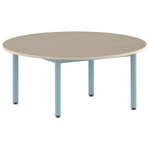 Table Carélie ronde Ø 120 cm fixe 4 pieds stratifié Mobidecor - Image 8