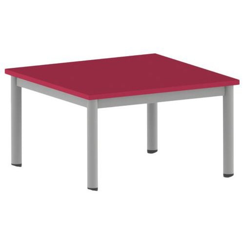 Table Carélie carrée 80 x 80 cm mobile 4 pieds stratifié Mobidecor - Image 2