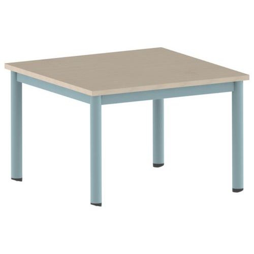 Table Carélie carrée 80 x 80 cm mobile 4 pieds stratifié Mobidecor - Image 4