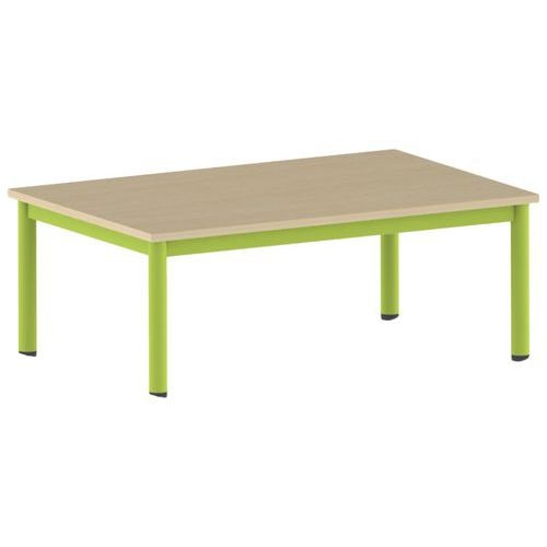 Table Carélie rectangulaire 120 x 80 cm mobile 4 pieds stratifié - Image 2