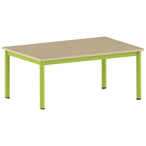 Table Carélie rectangulaire 120 x 80 cm mobile 4 pieds stratifié - Image 4