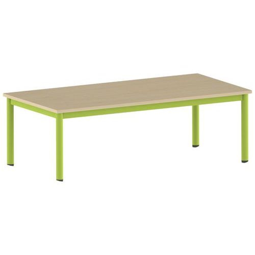 Table Carélie rectangulaire 160 x 80 cm mobile 4 pieds stratifié - Image 8