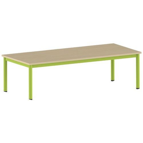 Table Carélie rectangulaire 180 x 80 cm mobile 4 pieds stratifié - Image 7