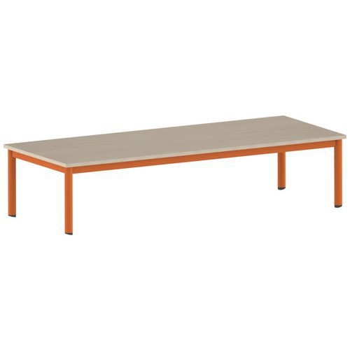 Table Carélie rectangulaire 200 x 80 cm mobile 4 pieds stratifié - Image 7