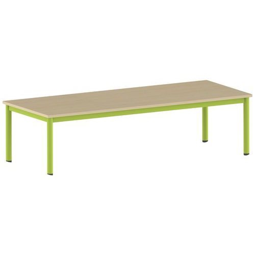 Table Carélie rectangulaire 200 x 80 cm mobile 4 pieds stratifié - Image 2
