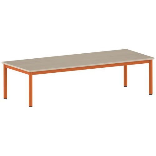 Table Carélie rectangulaire 200 x 80 cm mobile 4 pieds stratifié - Image 5