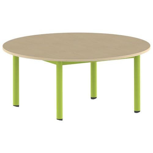 Table Carélie ronde Ø 120 cm mobile 4 pieds stratifié Mobidecor - Image 6