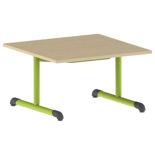 Table Bandana carrée 80 x 80 cm fixe dégagement latéral stratifié - Image 2