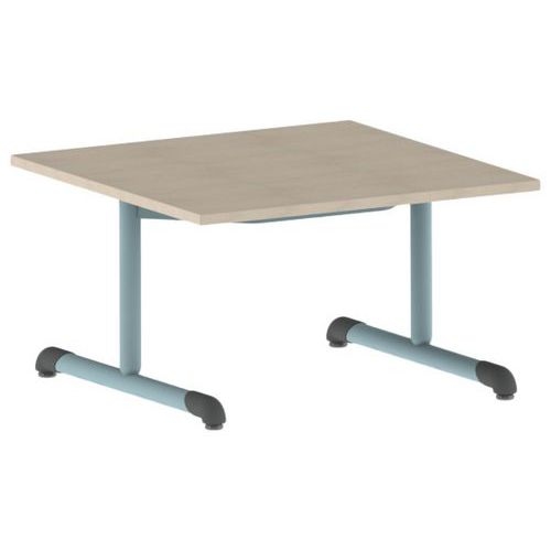 Table Bandana carrée 80 x 80 cm fixe dégagement latéral stratifié - Image 3
