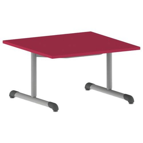 Table Bandana carrée 80 x 80 cm fixe dégagement latéral stratifié - Image 5