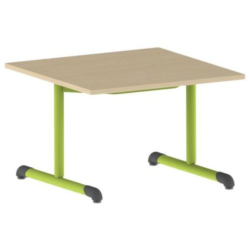 Table Bandana carrée 80 x 80 cm fixe dégagement latéral stratifié - Image 7
