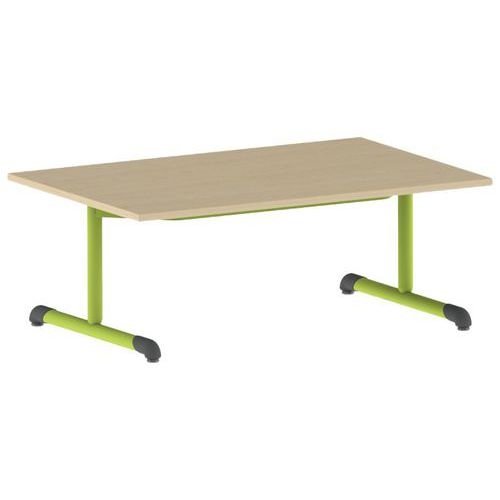 Table Bandana 120 x 80 cm fixe dégagement latéral stratifié Mobidecor - Image 2