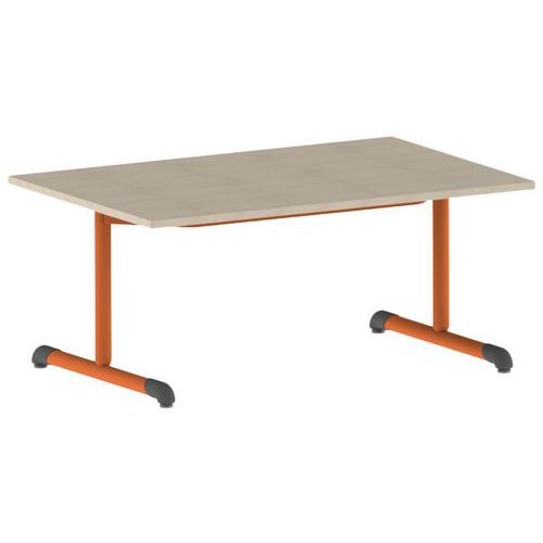 Table Bandana 120 x 80 cm fixe dégagement latéral stratifié Mobidecor - Image 7