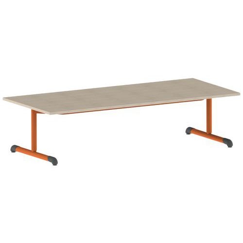 Table Bandana 180 x 80 cm fixe dégagement latéral stratifié Mobidecor - Image 7