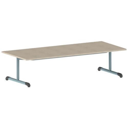 Table Bandana 180 x 80 cm fixe dégagement latéral stratifié Mobidecor - Image 3