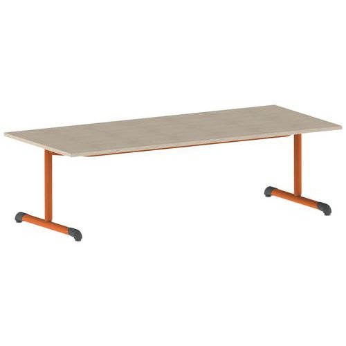 Table Bandana 180 x 80 cm fixe dégagement latéral stratifié Mobidecor - Image 4