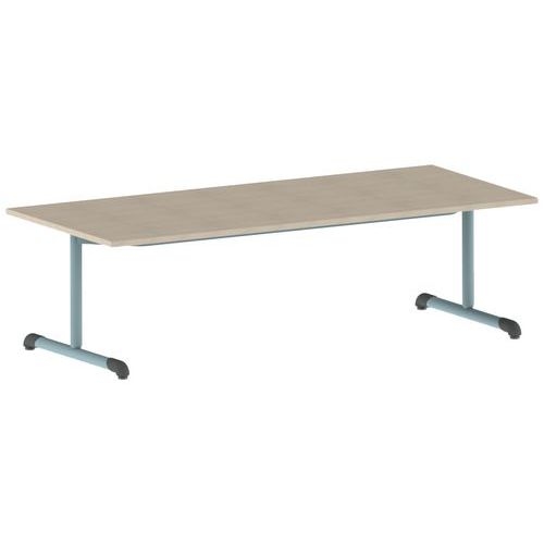 Table Bandana 180 x 80 cm fixe dégagement latéral stratifié Mobidecor - Image 5