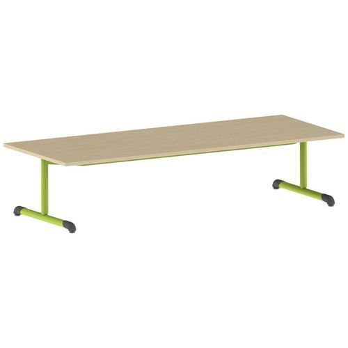 Table Bandana 200 x 80 cm fixe dégagement latéral stratifié Mobidecor - Image 2