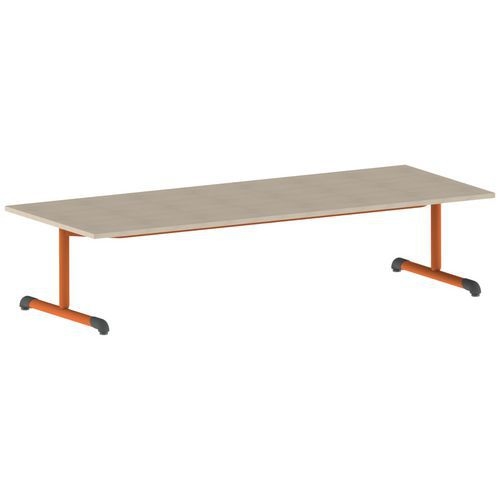 Table Bandana 200 x 80 cm fixe dégagement latéral stratifié Mobidecor - Image 6