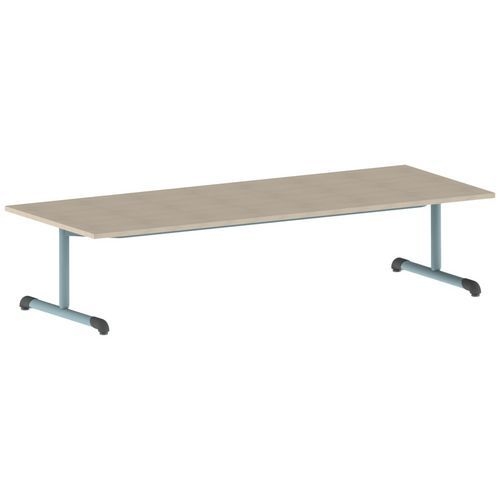 Table Bandana 200 x 80 cm fixe dégagement latéral stratifié Mobidecor - Image 7