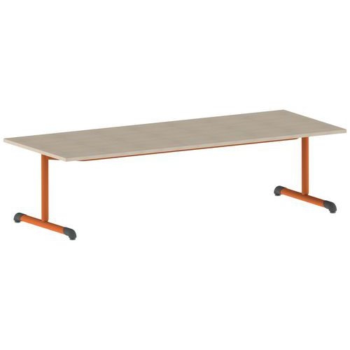 Table Bandana 200 x 80 cm fixe dégagement latéral stratifié Mobidecor - Image 4