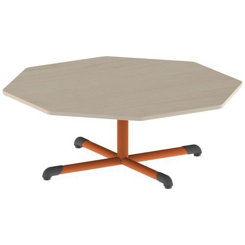 Table Bandana octogonale Ø 120 cm fixe piètement central stratifié - Image 5