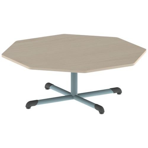 Table Bandana octogonale Ø 120 cm fixe piètement central stratifié - Image 2