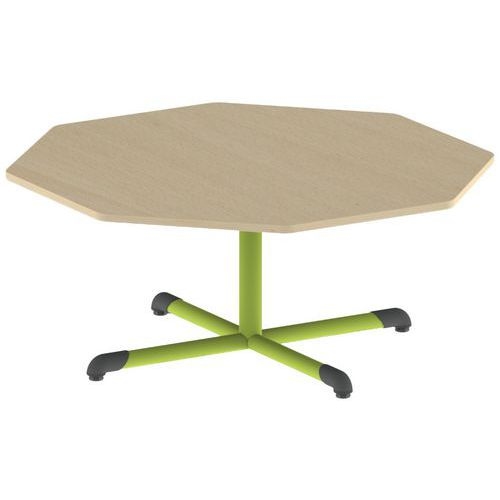 Table Bandana octogonale Ø 120 cm fixe piètement central stratifié - Image 7